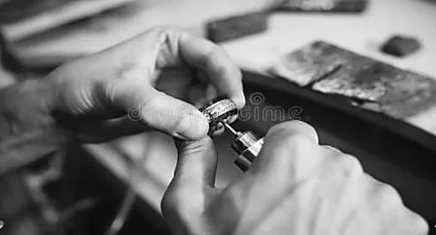 Jewelry repair close-up.