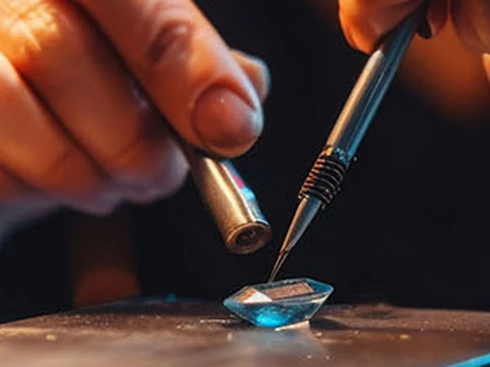 Jewelry bench workspace prepared for handling and repair.